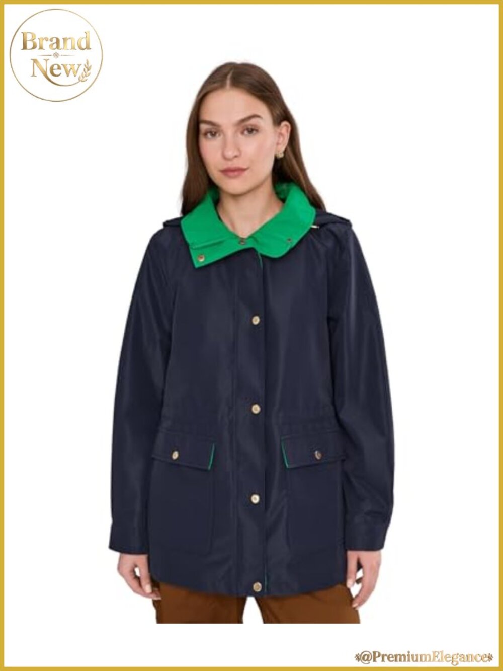 Anorak Contrast Hood Jacket Classic Fit 100% Polyester Long Sleeve
